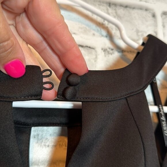 Guess fit and flare black party cocktail dress size 12 in excellent condition - Picture 6 of 11